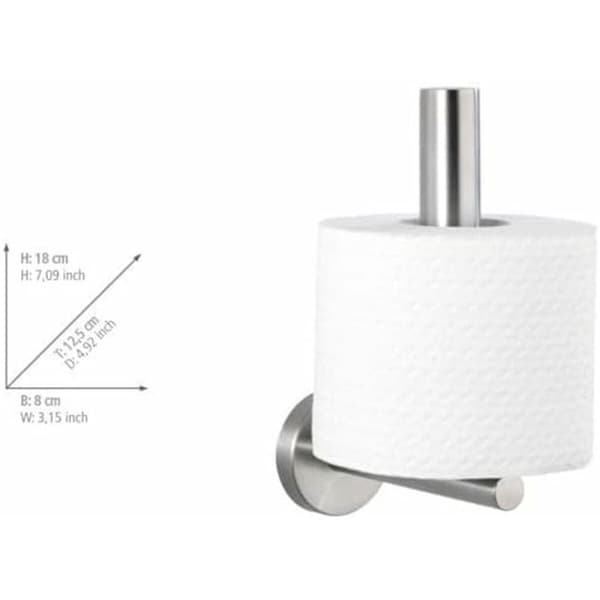 Toiletpapirholder Wenko bosio Rustfrit stål 8 X 18 X 12,5 CM Stål