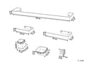 Miniatyrbilde 3 av 5: 6-delers Baderomsutstyrssett Svart Aluminium Glass Matt Finish Bad Moderne Stil
