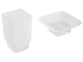 Miniatyrbilde 5 av 5: 6-delers Baderomsutstyrssett Svart Aluminium Glass Matt Finish Bad Moderne Stil