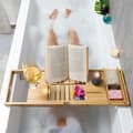Miniatyrbild 2 av 4: Trayth InnovaGoods Bamboo utdragbar badkarsbricka
