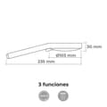 Miniatyrbild 2 av 2: Duschros EDM 01330 ABS Kromad Rund 10,3 x 3 x 23,5 cm