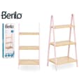 Miniatyrbild 3 av 5: Badrumshyllor Berilo WR5504-3-434 Rosa Naturell 40,3 x 81,5 x 30 cm