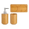 Miniatyrbillede 2 af 2: Conjunto de Banho Berilo PLH03242-3 Camel Bambus polypropylen ABS Kvadratov 9 x 18,5 x 20 cm