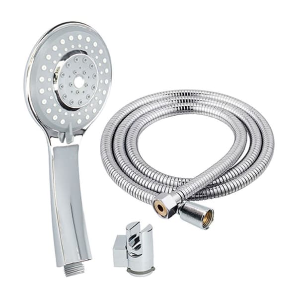 Et brusehoved med slange til fordeling af vandet Fontastock H 1/2" 2 m