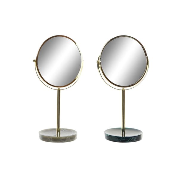 Makeup-Spejl DKD Home Decor 18 x 13 x 32 cm Metal Harpiks (2 enheder)