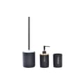 Miniatyrbillede 2 af 3: Conjunto de Banho DKD Home Decor Sort Natur Bambus Dolomite 10,2 x 10,2 x 37,5 cm (3 Dele)