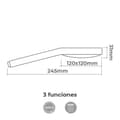 Miniatyrbillede 2 af 2: Brusehoved EDM 01332 ABS Firkantet Chromsalt 12 x 3,1 x 24,5 cm