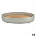 Miniatyrbillede 1 af 3: Sæbeskål Berilo BP16-104G Brun Grå Bambus polypropylen 9,5 x 2,5 x 13 cm (6 enheder)