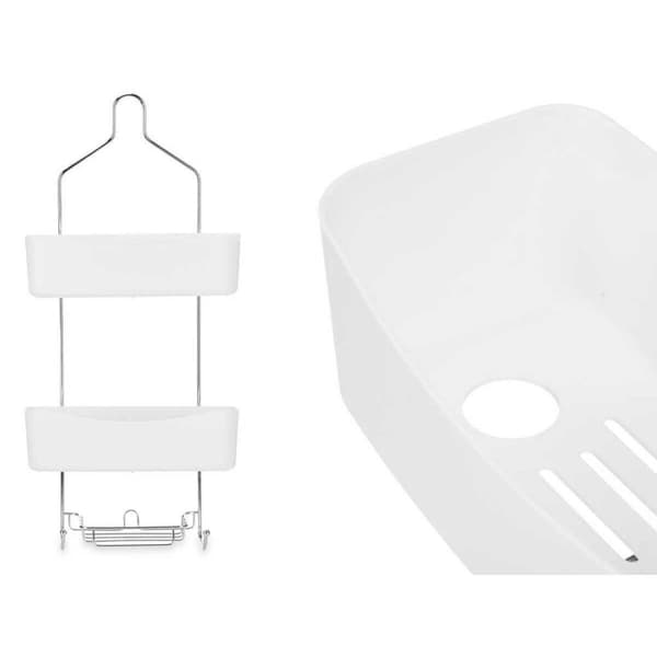 Badeværelse reol Berilo W7072 - 382 Hvid Metal Plastik 28 x 60 x 14 cm (6 enheder)