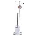 Miniatyrbillede 2 af 3: Toiletpapirholder med toiletbørsteholder Berilo W2930A Hvid Sølvfarvet Metal 16,5 x 59 x 16,5 cm (6 enheder)