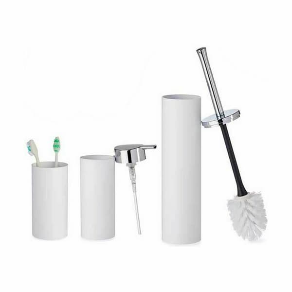Conjunto de Banho Berilo B6274 S3-3 Hvid Plastik (8 enheder)