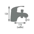 Miniatyrbillede 2 af 4: Blandingsbatteri til brusebadet Rousseau Cardiff Chrome