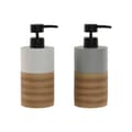 Miniatyrbillede 1 af 3: Sæbedispenser Home ESPRIT Hvid Grå Natur Harpiks Polyetylen 7,5 x 7,5 x 18,5 cm (2 enheder)