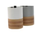 Miniatyrbillede 2 af 3: Toiletbørste Home ESPRIT Hvid Grå Natur Harpiks 9,5 x 9,5 x 37 cm (2 enheder)