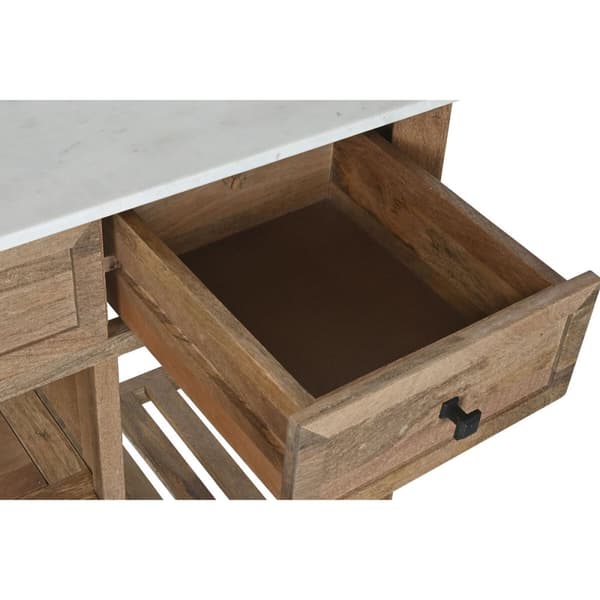 Underskab til vask Home ESPRIT Hvid Natur Keramik Mangotræ 120 x 50 x 82 cm
