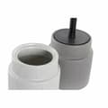 Miniatyrbillede 3 af 3: Toiletbørste DKD Home Decor Lysegrå Mørkegrå Stål Stentøj Scandi 10 x 10 x 39 cm (2 enheder)