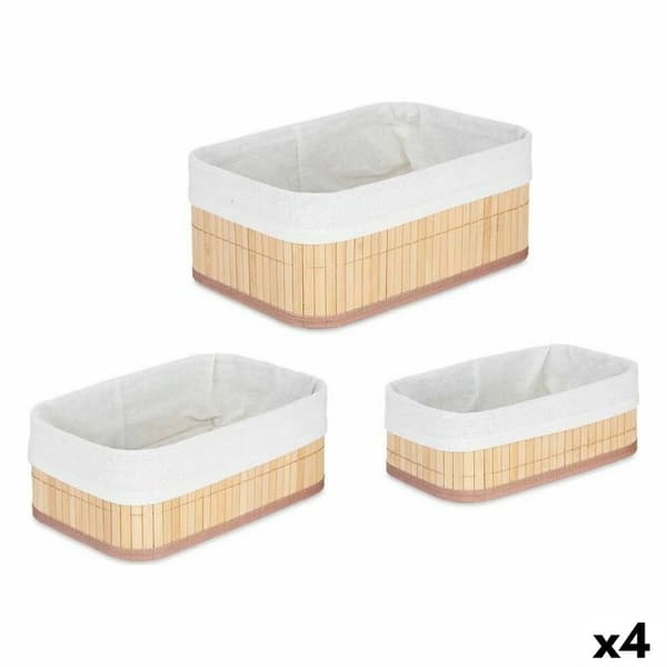 Set med stapelbara förvaringslådor Kipit BA1317-437 31 x 12 x 21 cm 4 antal