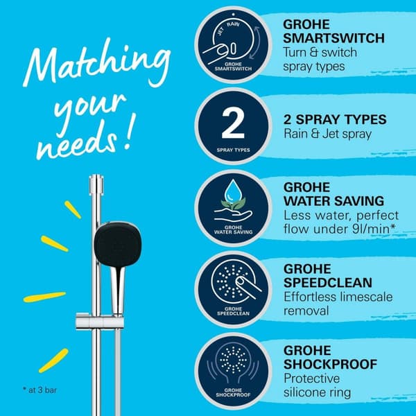 Dusj Set Grohe Vitalio Comfort 110 26398001 Metall