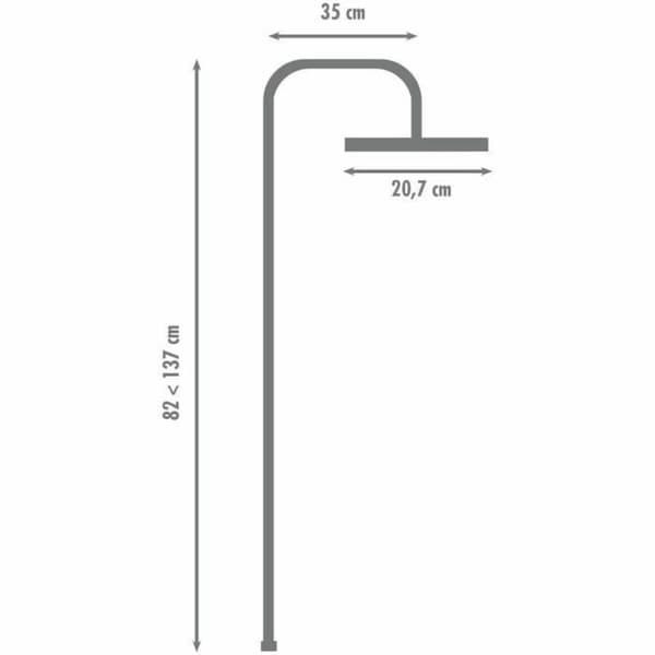 Brusehoved Rousseau HERA Sort ABS