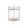 Miniatyrbillede 3 af 3: Hjørnemøbel DKD Home Decor Natur Bambus Rustfrit krom metal 2 Hylder 19,5 x 19,5 x 36,5 cm
