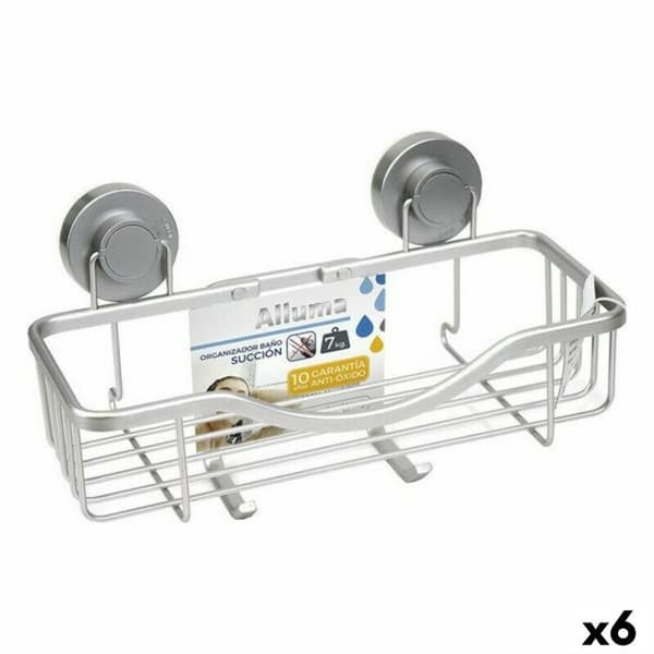 Støtte organizer til badeværelset Confortime Aluminium (6 enheder)