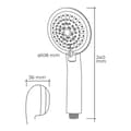 Miniatyrbillede 2 af 2: Brusehoved EDM 01341 ABS Moderne Chromsalt 10,8 x 3,6 x 24 cm