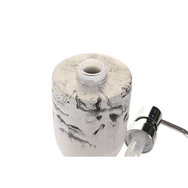 Sæbedispenser DKD Home Decor Sort Cement Hvid