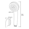 Miniatyrbillede 2 af 2: Brusehoved EDM 01343 ABS Moderne Chromsalt 9,8 x 4 x 24,2 cm