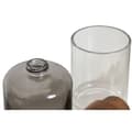 Miniatyrbillede 3 af 3: Conjunto de Banho Home ESPRIT Grå Gennemsigtig Aluminium Krystal Akacie 10 x 7 x 16 cm