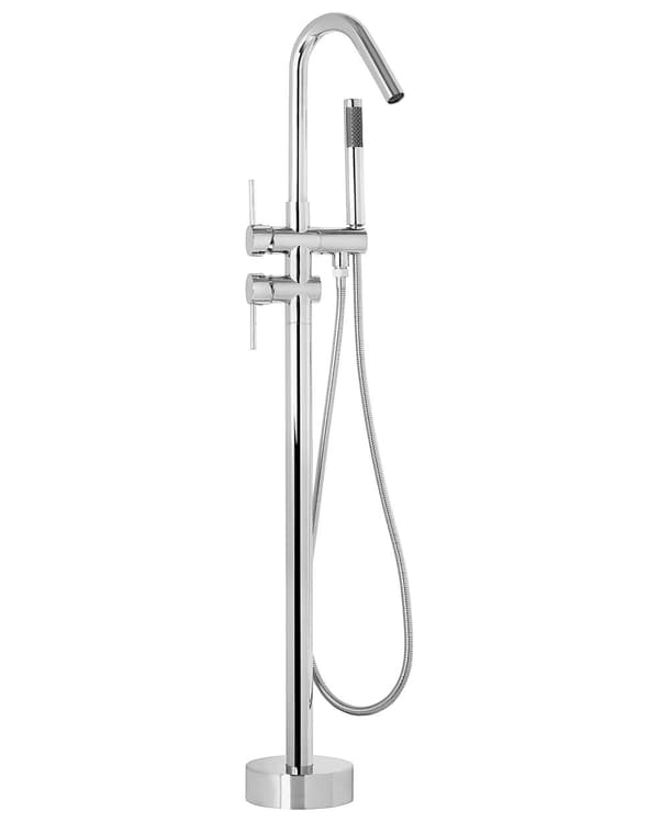 Fristående badkarsblandare Silver Mässing Blank Praktisk Modern Elegant