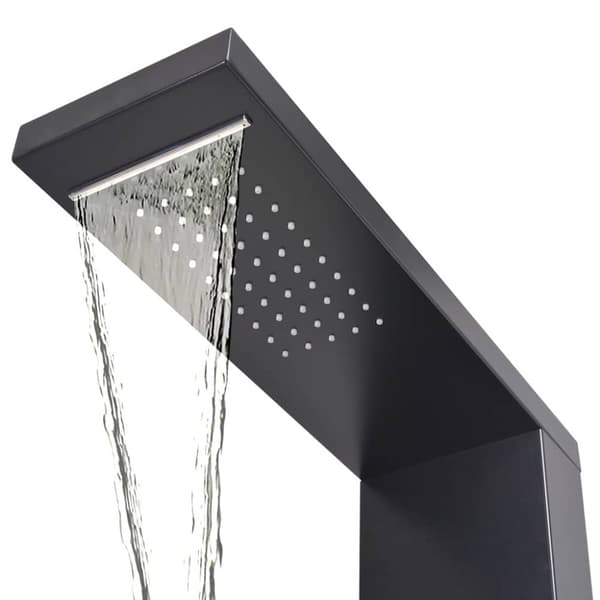 vidaXL Dusjpanel aluminium matt svart