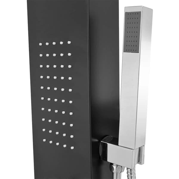 vidaXL Dusjpanel aluminium matt svart