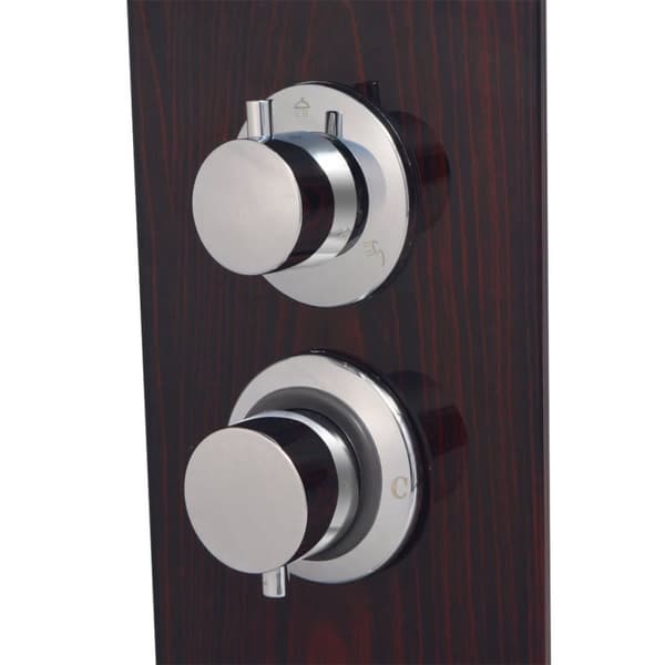 vidaXL Dusjpanel glass brun
