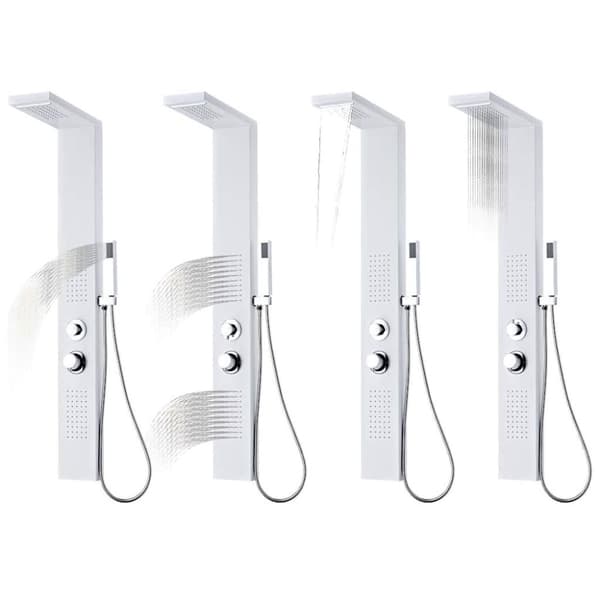 vidaXL bruserpanelsystem aluminium mat hvid
