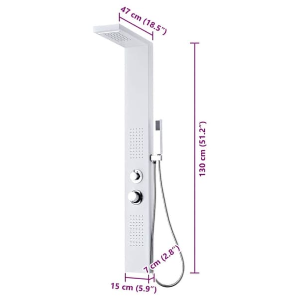 vidaXL bruserpanelsystem aluminium mat hvid