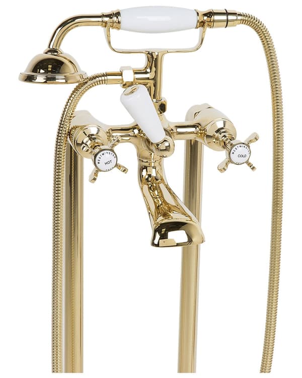Fristående Badkarsblandare Silver Krom 98 cm Med handdusch Modern