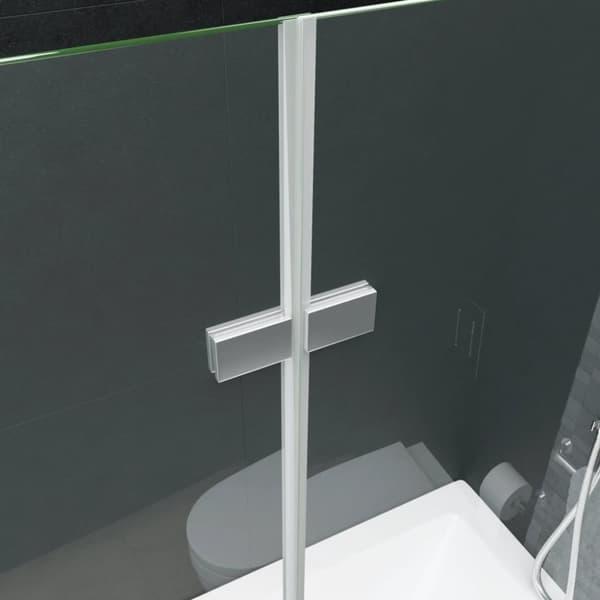 vidaXL foldbar brusevæg 120x68x130 cm sikkerhedsglas