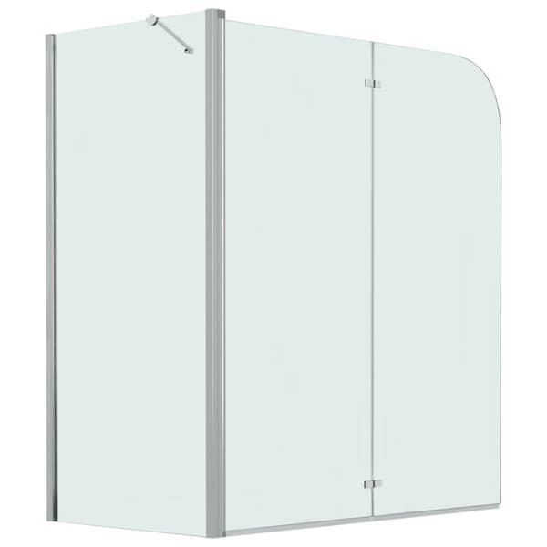 vidaXL foldbar brusevæg 120x68x130 cm sikkerhedsglas