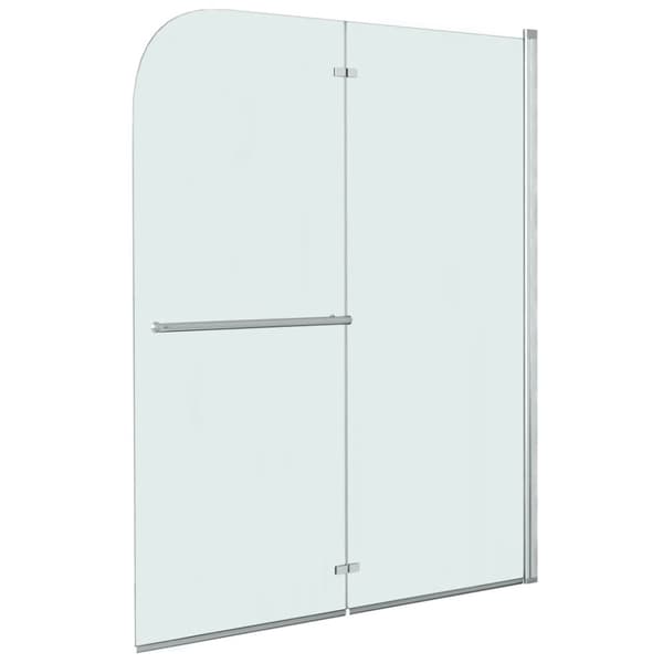 vidaXL foldbar brusekabine 2 paneler ESG 120x140 cm