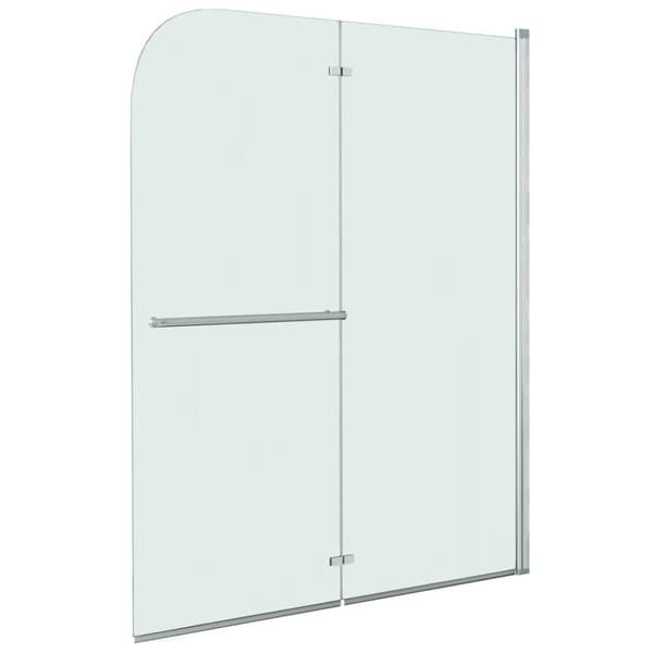 vidaXL foldbar brusekabine 2 paneler ESG 120x140 cm