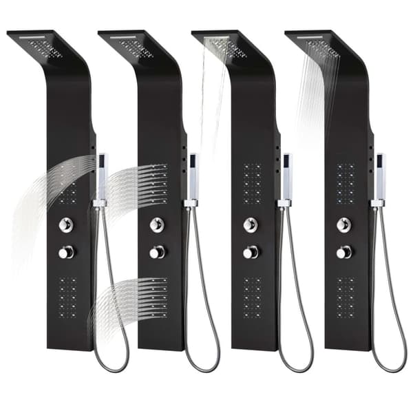 vidaXL brusepanel 20x44x130 cm aluminium sort