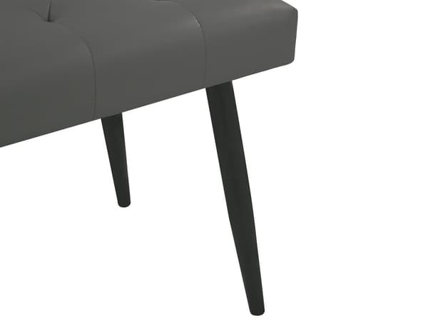 Sovrumsset Grå Konstläder Dubbelsäng 180 x 200 2 Sängbord Bänk