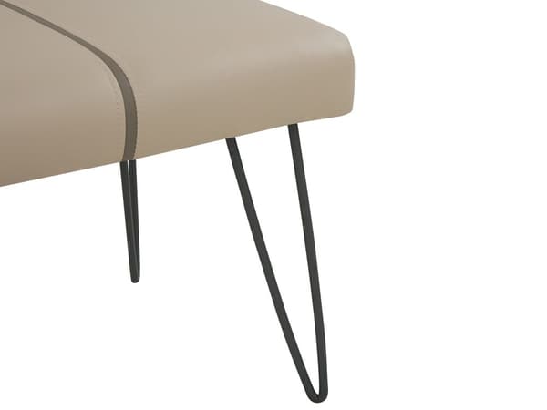 Sovrumsset Beige Dubbelsäng 180 x 200 cm 2 Sängbord Bänk Konstläder Modern