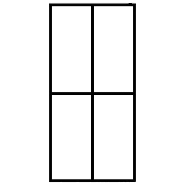 vidaXL bruseafskærmning 118x190 cm hærdet glas matteret