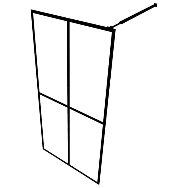 vidaXL bruseafskærmning 118x190 cm hærdet glas matteret