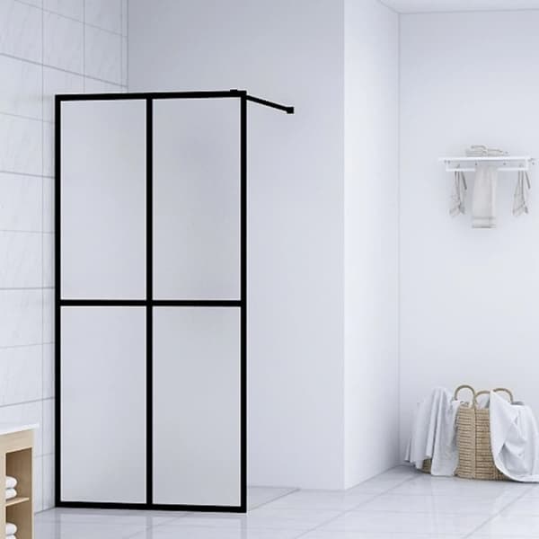 vidaXL bruseafskærmning 118x190 cm hærdet glas matteret