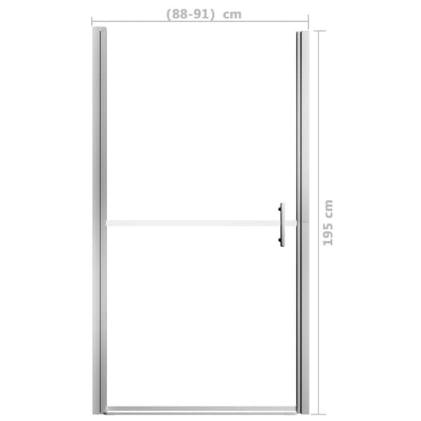 vidaXL Dusjdør frostet herdet glass 91x195 cm