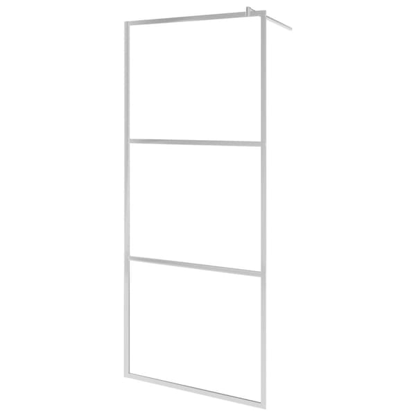 vidaXL brusevæg med klart ESG-glas 140x195 cm