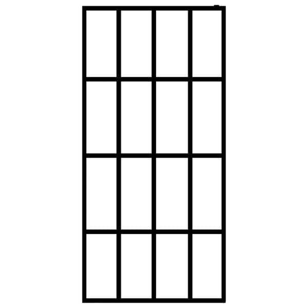 vidaXL bruseafskærmning 118x190 cm hærdet glas matteret