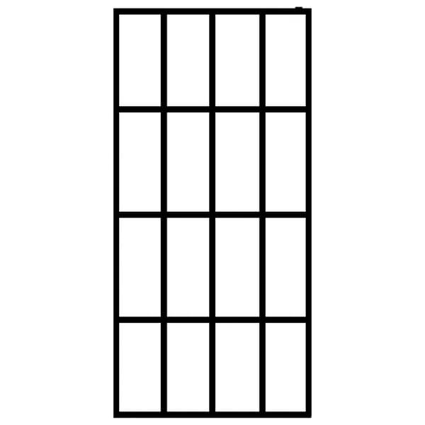 vidaXL Dusjskjerm frostet herdet glass 100x195 cm